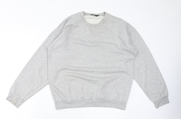 Nasty Gal Womens Grey Cotton Pullover Sweatshirt Size M Pullover - Snake Valley