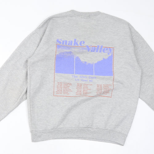 Nasty Gal Womens Grey Cotton Pullover Sweatshirt Size M Pullover - Snake Valley