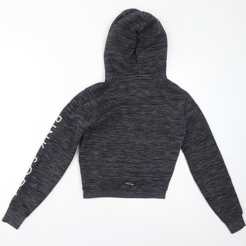 Pink Soda Womens Grey Cotton Pullover Hoodie Size 4 Pullover