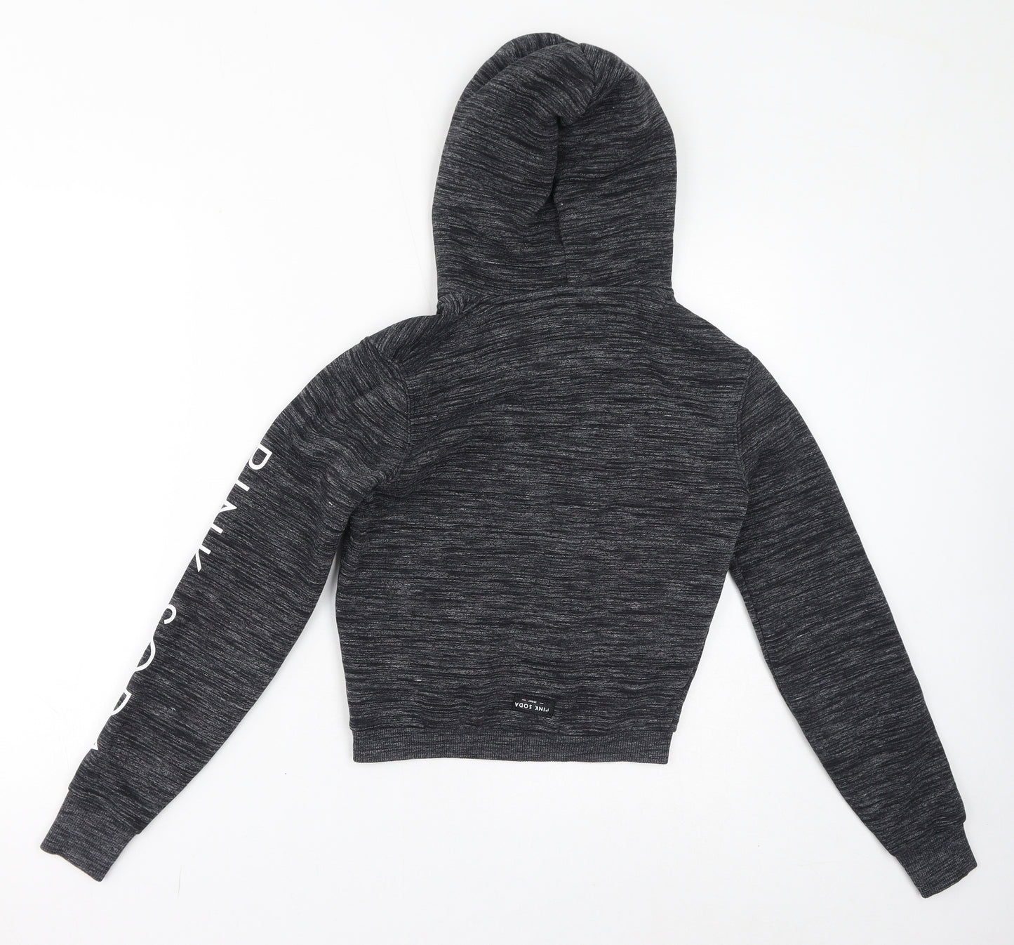 Pink Soda Womens Grey Cotton Pullover Hoodie Size 4 Pullover