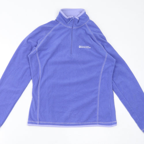 Mountain Warehouse Womens Blue Polyester Pullover Sweatshirt Size 10 Pullover