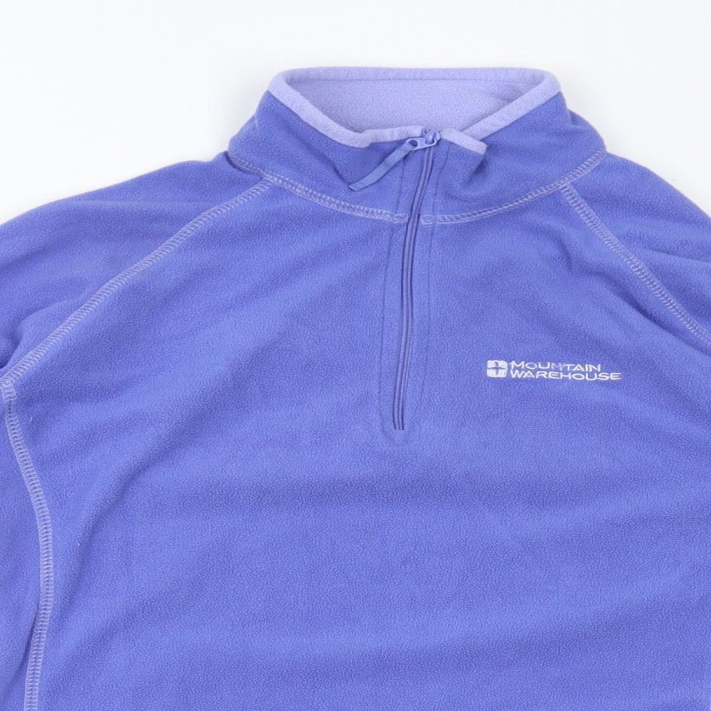 Mountain Warehouse Womens Blue Polyester Pullover Sweatshirt Size 10 Pullover