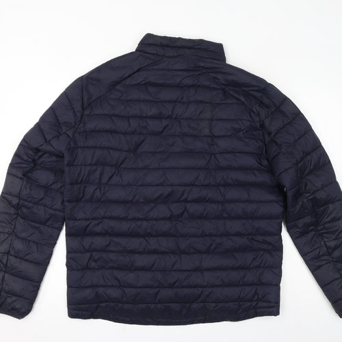 Levi's Mens Blue Puffer Jacket Jacket Size L Zip