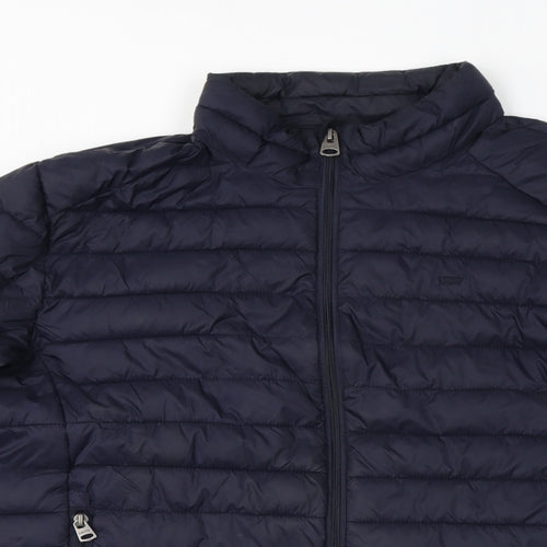 Levi's Mens Blue Puffer Jacket Jacket Size L Zip