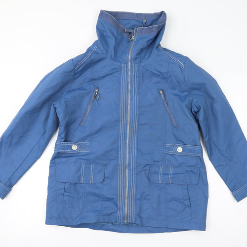 PACO Womens Blue Jacket Size L Zip