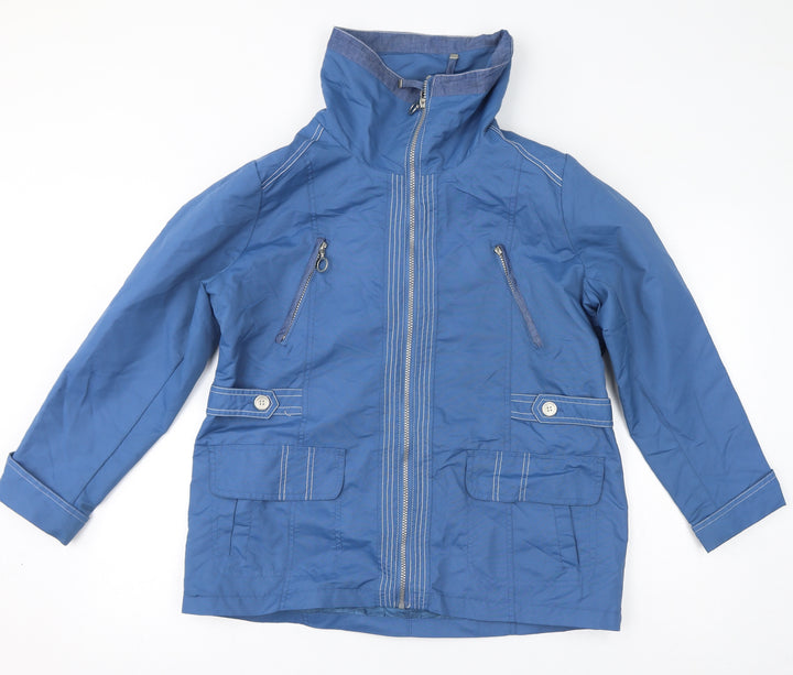 PACO Womens Blue Jacket Size L Zip