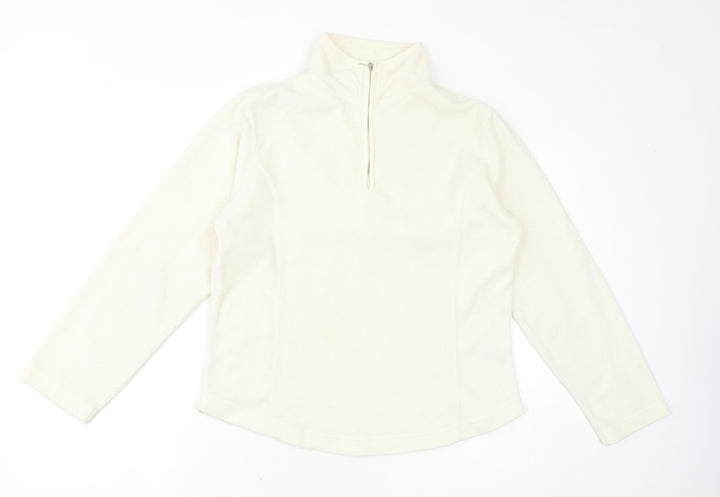 Active Womens Ivory Polyester Pullover Sweatshirt Size 10 Pullover - Size 10-12