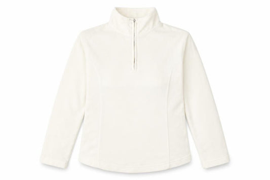 Front view of Active women’s ivory polyester pullover sweatshirt, size UK 10, pullover -, size UK 10-12