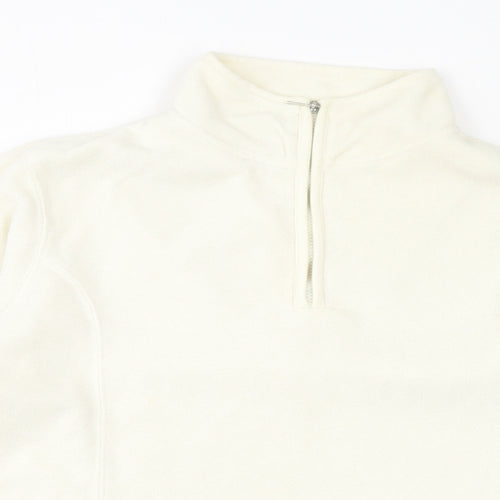 Active Womens Ivory Polyester Pullover Sweatshirt Size 10 Pullover - Size 10-12