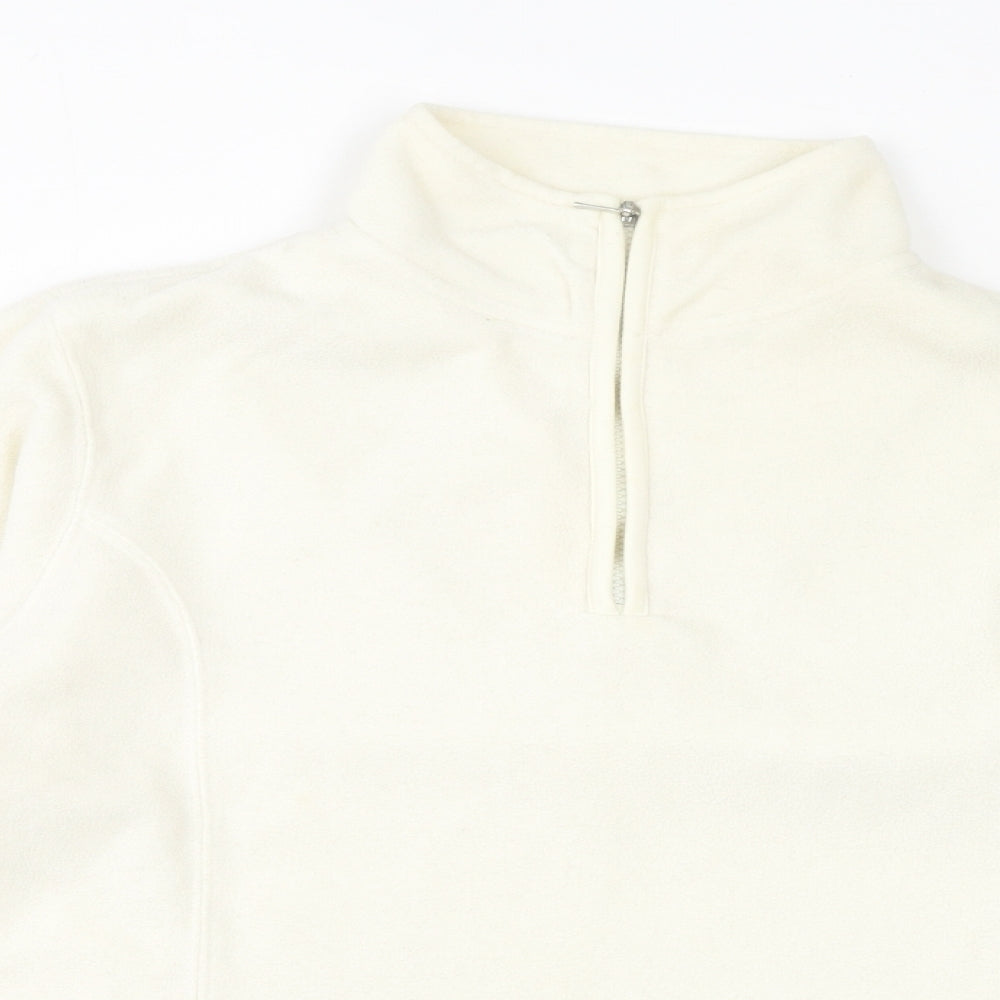 Active Womens Ivory Polyester Pullover Sweatshirt Size 10 Pullover - Size 10-12