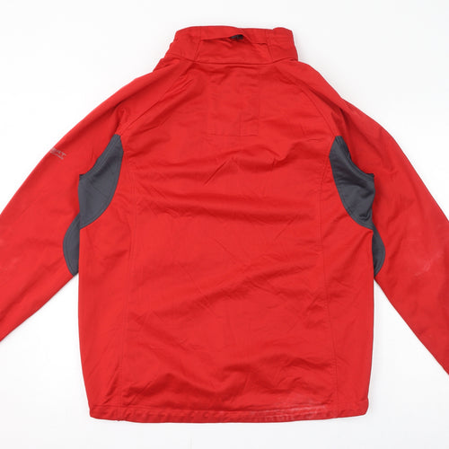 Regatta Womens Red Rain Coat Coat Size L Zip