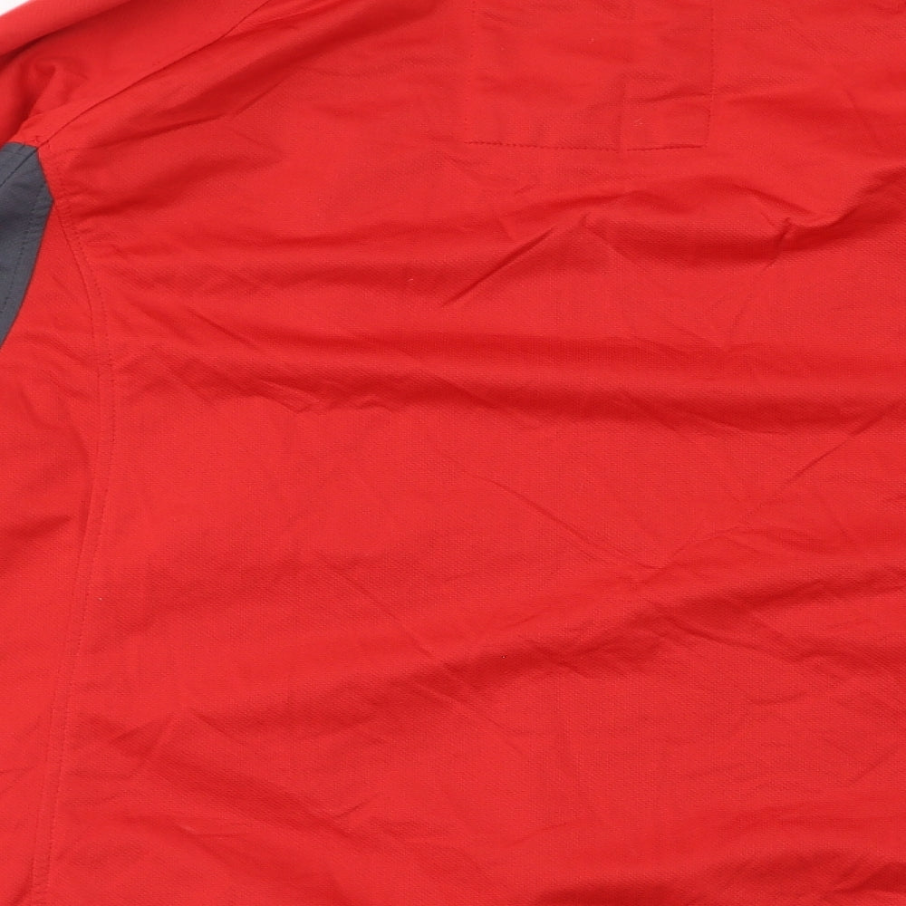 Regatta Womens Red Rain Coat Coat Size L Zip