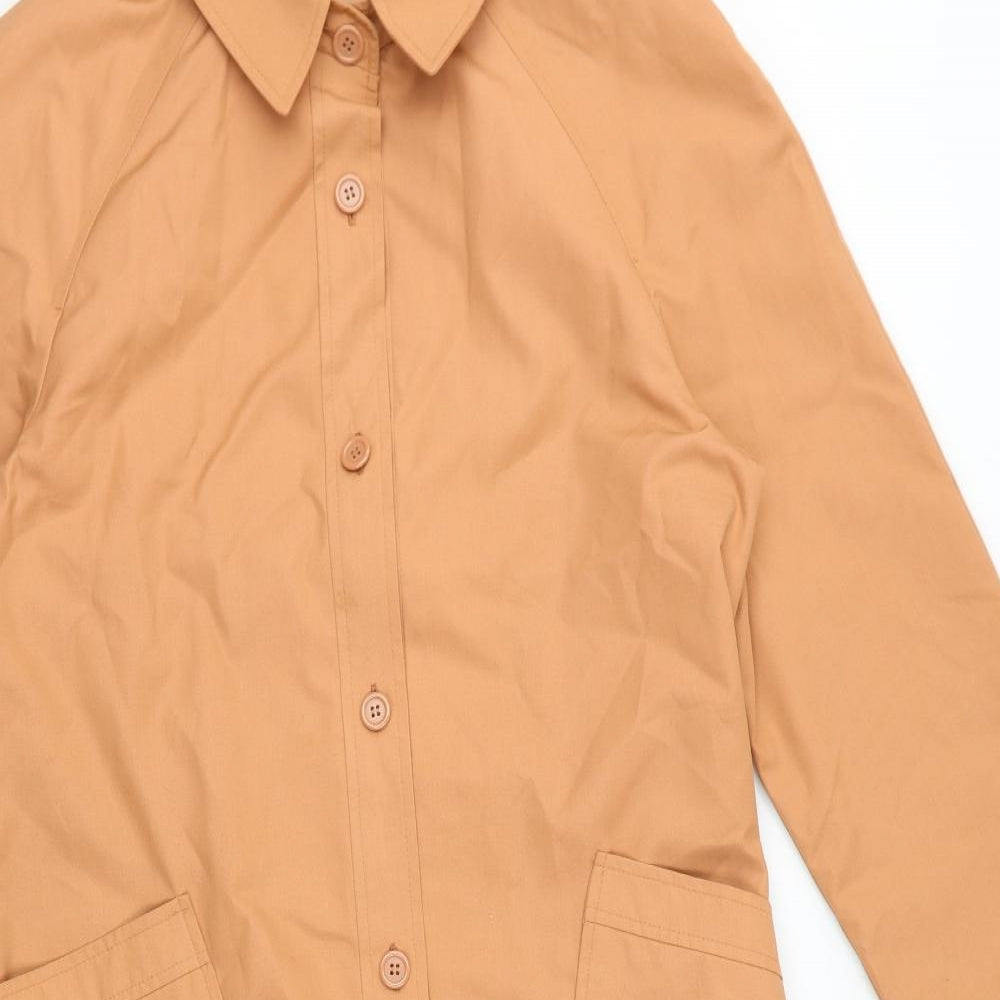 Richard Shops Womens Beige Overcoat Coat Size 16 Button