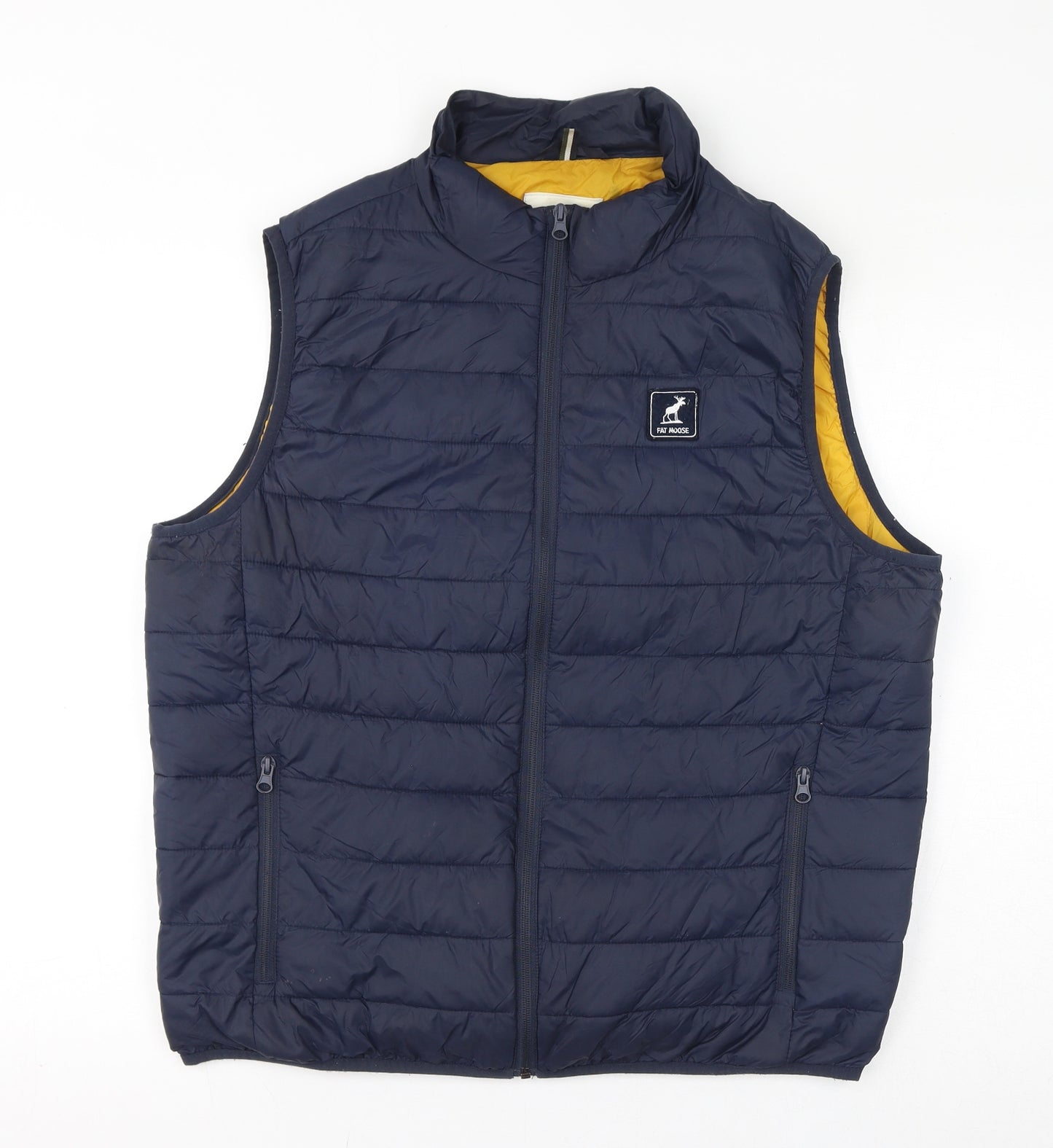 Fat Moose Womens Blue Gilet Jacket Size L Zip