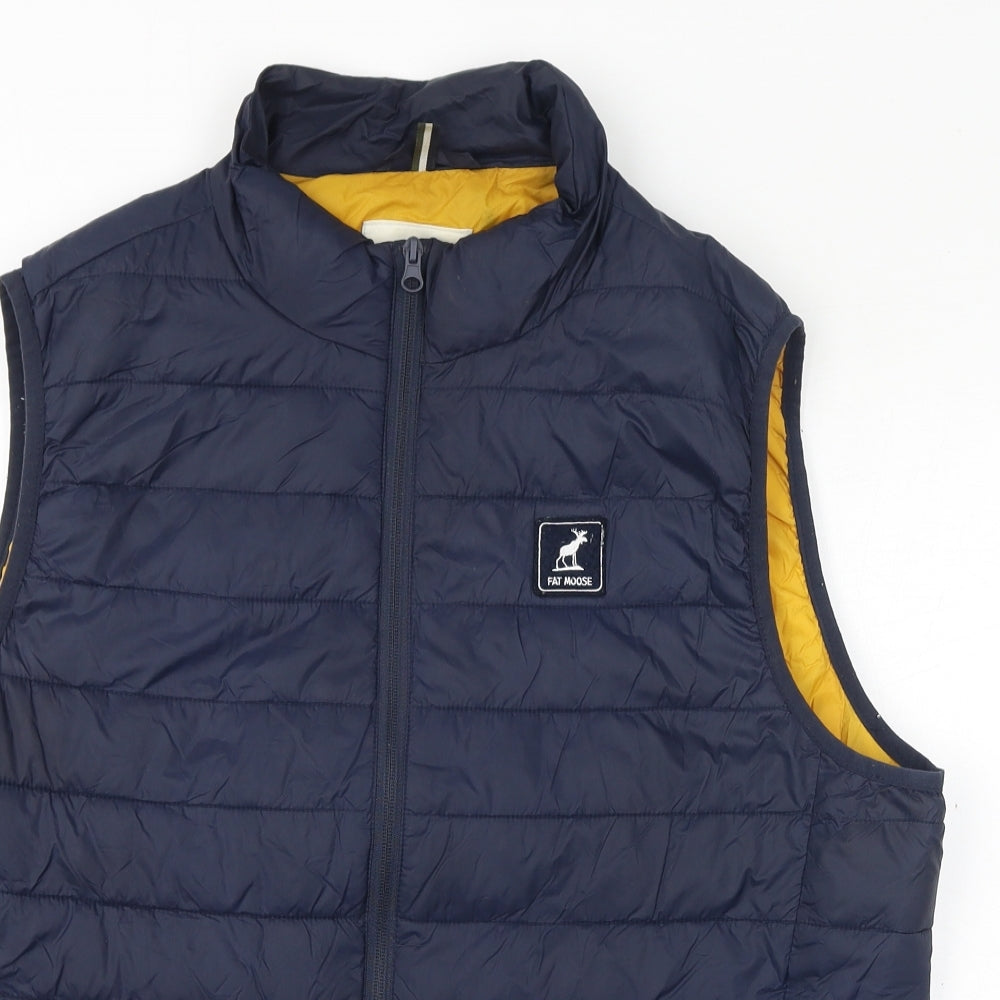Fat Moose Womens Blue Gilet Jacket Size L Zip