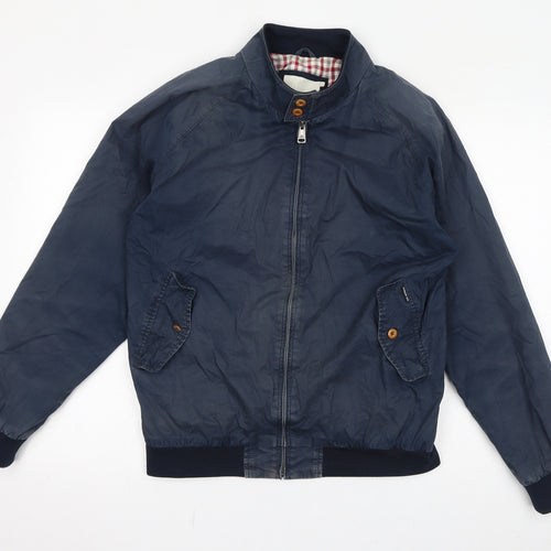 Ben Sherman Womens Blue Bomber Jacket Jacket Size L Zip