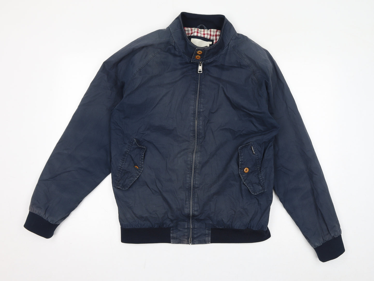 Ben Sherman Womens Blue Bomber Jacket Jacket Size L Zip