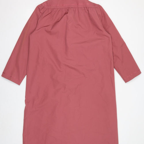 St Michael Womens Pink Overcoat Coat Size 14 Button