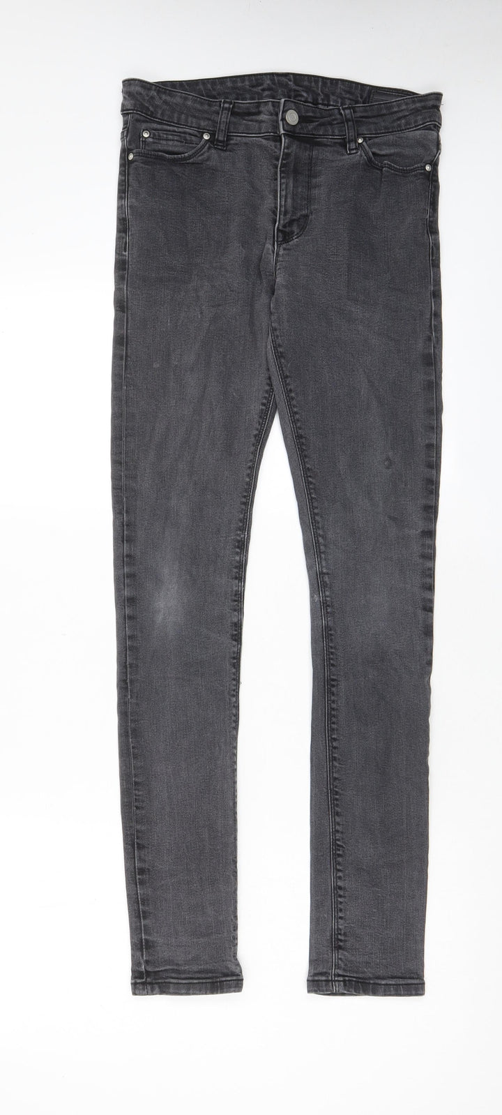 ASOS Mens Grey Cotton Skinny Jeans Size 29 in L32 in Regular Zip - Pockets