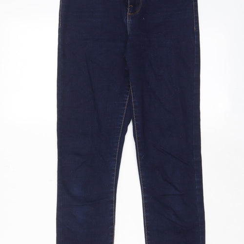Denim & Co. Womens Blue Cotton Skinny Jeans Size 6 L28 in Regular Zip - Pockets