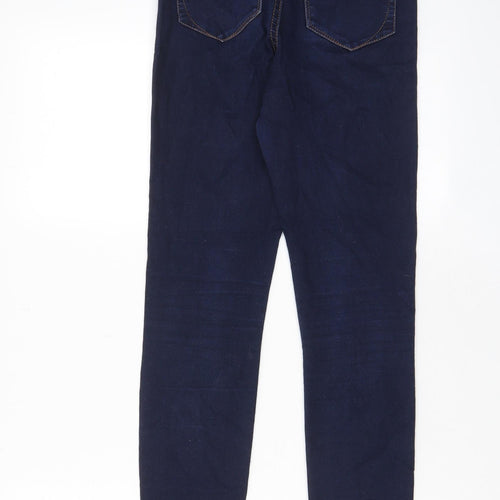 Denim & Co. Womens Blue Cotton Skinny Jeans Size 6 L28 in Regular Zip - Pockets