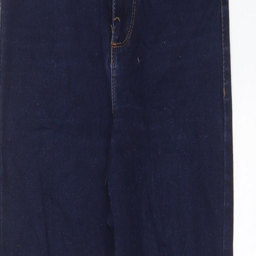 Denim & Co. Womens Blue Cotton Skinny Jeans Size 6 L28 in Regular Zip - Pockets