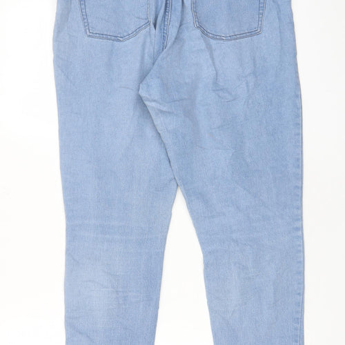 ESMARA Womens Blue Cotton Capri Jeans Size 14 L26 in Regular Zip - Pockets