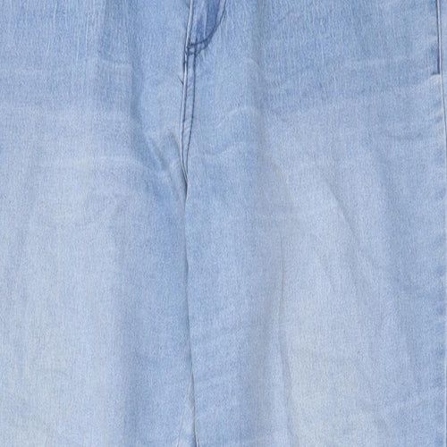 ESMARA Womens Blue Cotton Capri Jeans Size 14 L26 in Regular Zip - Pockets