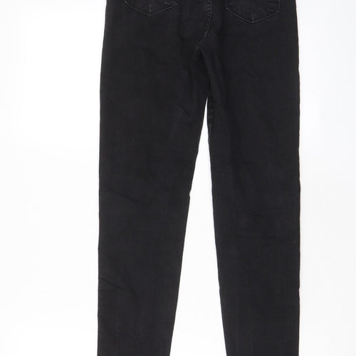 Boohoo Womens Black Cotton Skinny Jeans Size 10 L29 in Regular Zip - Pockets