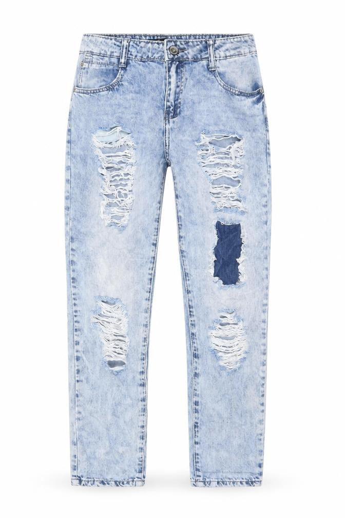 Realty Womens Blue Cotton Straight Jeans Size S L27 in Regular Zip - Pockets