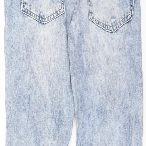Realty Womens Blue Cotton Straight Jeans Size S L27 in Regular Zip - Pockets