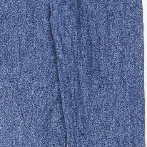 Denim & Co. Womens Blue Cotton Tapered Jeans Size 12 L29 in Regular Zip - Pockets