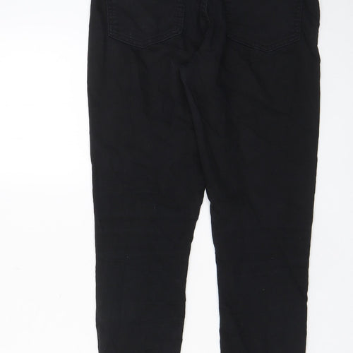 Marks and Spencer Womens Black Cotton Skinny Jeans Size 28 in L27 in Regular Zip - Pockets