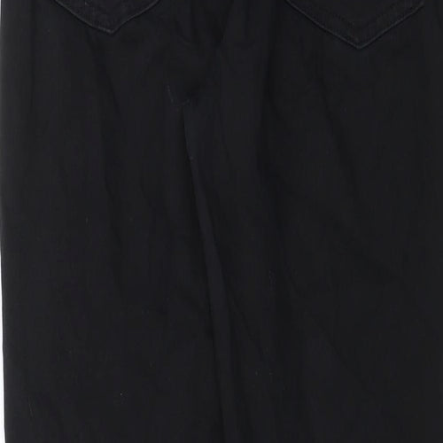 Marks and Spencer Womens Black Cotton Skinny Jeans Size 28 in L27 in Regular Zip - Pockets