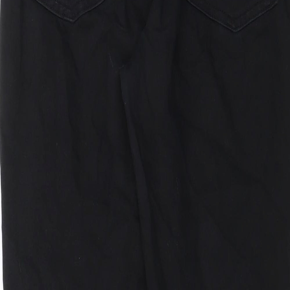 Marks and Spencer Womens Black Cotton Skinny Jeans Size 28 in L27 in Regular Zip - Pockets