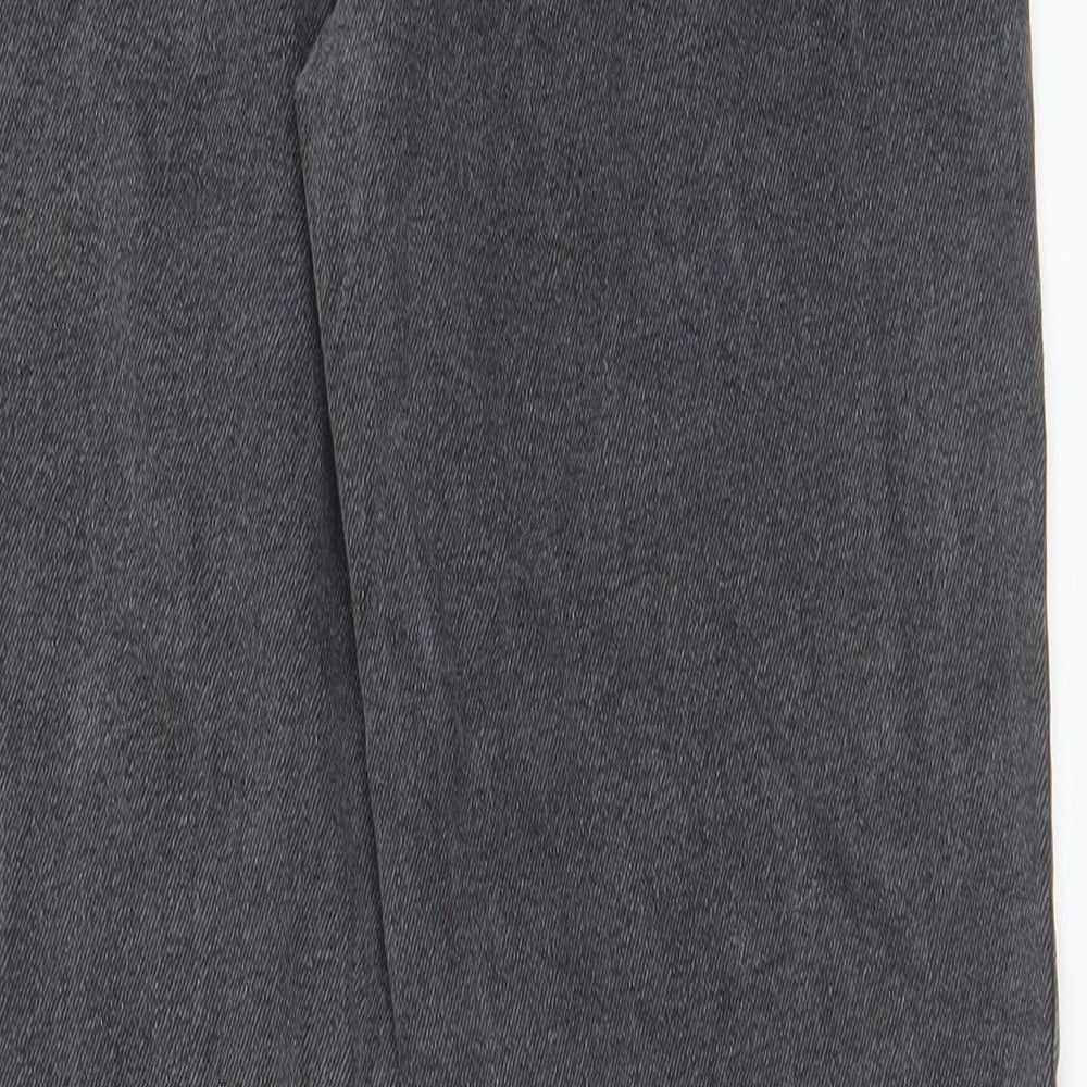 Hush Womens Grey Cotton Straight Jeans Size 8 L27 in Regular Zip - Star, Embridered