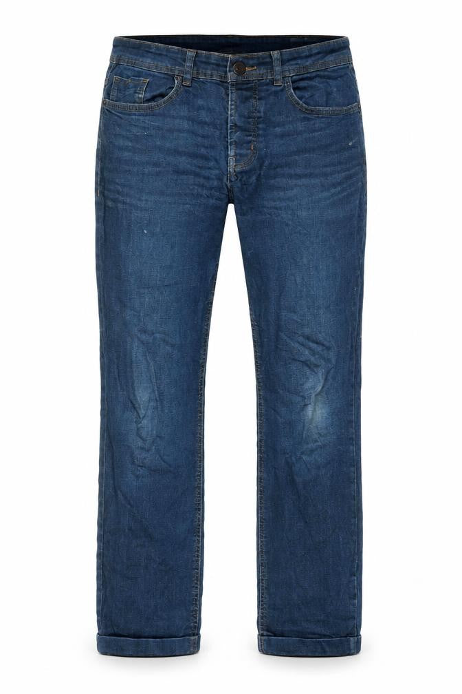 Denim & Co. Mens Blue Cotton Straight Jeans Size 32 in L32 in Regular Button - Pockets