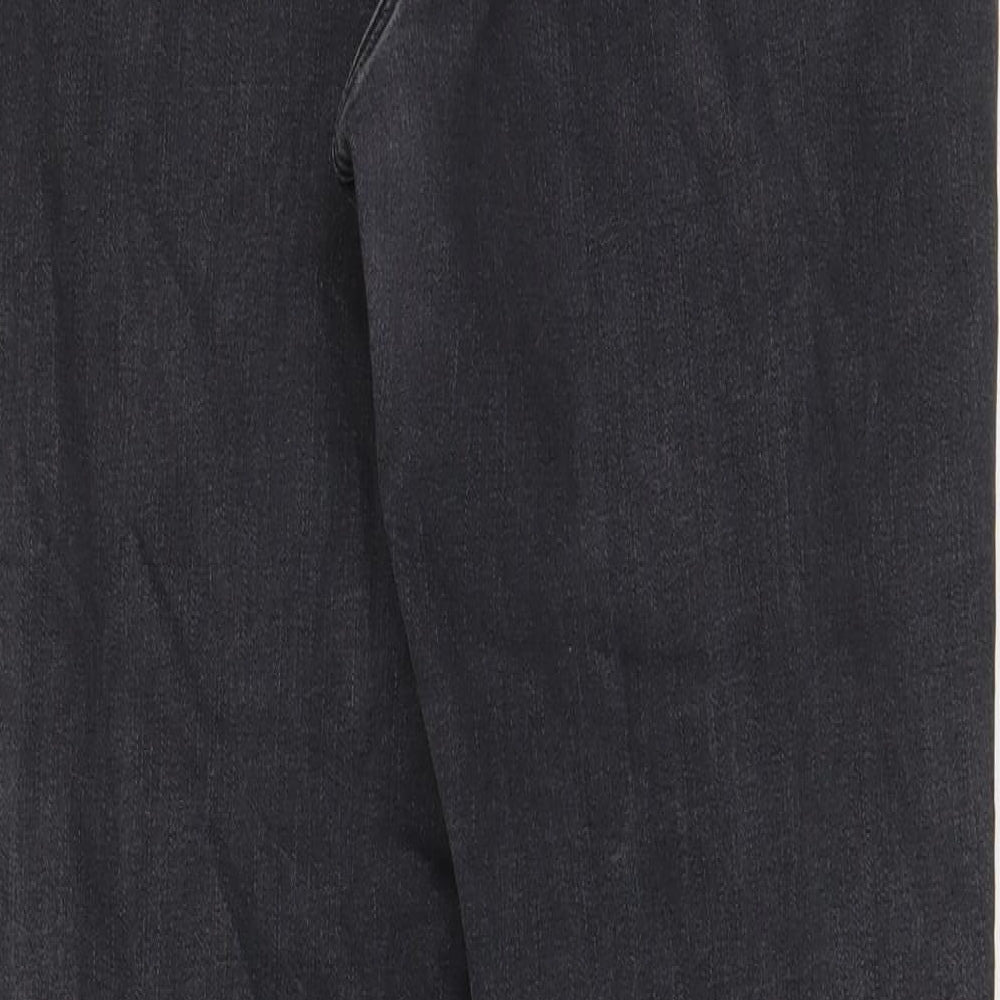 NEXT Womens Grey Cotton Skinny Jeans Size 16 L29 in Regular Zip - Pockets