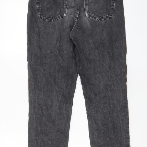 Topshop Womens Grey Cotton Tapered Jeans Size 28 in L34 in Regular Zip - Pockets