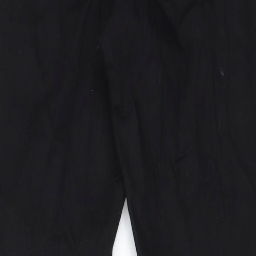 NEXT Womens Black Cotton Straight Jeans Size 16 L30 in Regular Zip - Pockets