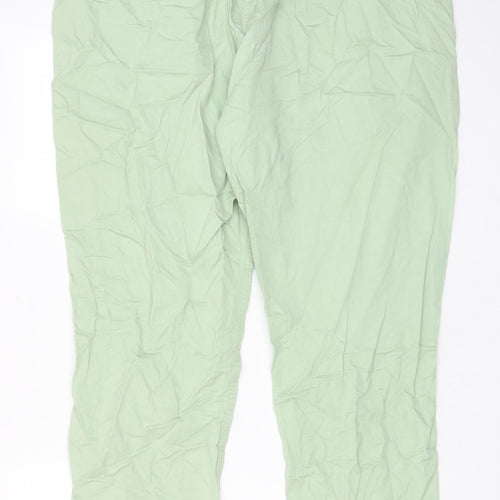 George Womens Green Cotton Straight Jeans Size 20 L29 in Regular Zip - Pockets