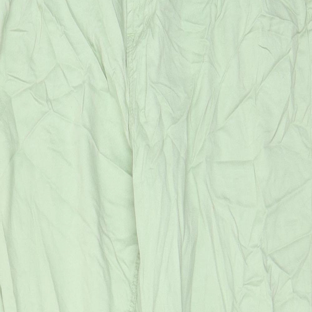 George Womens Green Cotton Straight Jeans Size 20 L29 in Regular Zip - Pockets