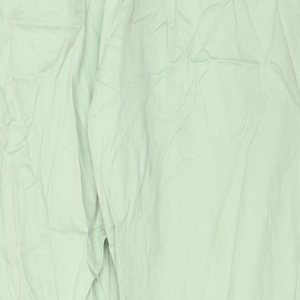 George Womens Green Cotton Straight Jeans Size 20 L29 in Regular Zip - Pockets