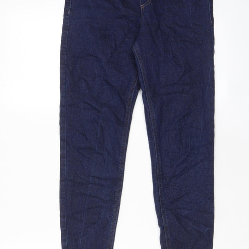 Marks and Spencer Womens Blue Cotton Jegging Jeans Size 8 L27 in Regular