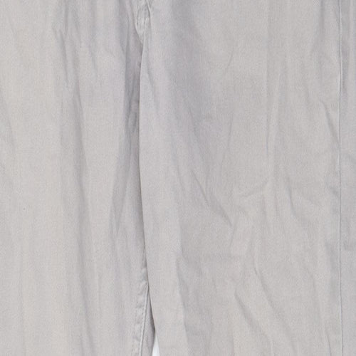 H&M Mens Grey Cotton Skinny Jeans Size 33 in L30 in Regular Zip - Pockets