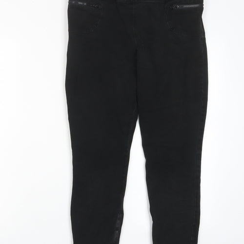 Gap Womens Black Cotton Capri Jeans Size 12 L23 in Regular Zip - Ankle zip