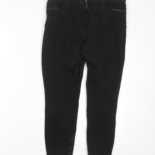 Gap Womens Black Cotton Capri Jeans Size 12 L23 in Regular Zip - Ankle zip