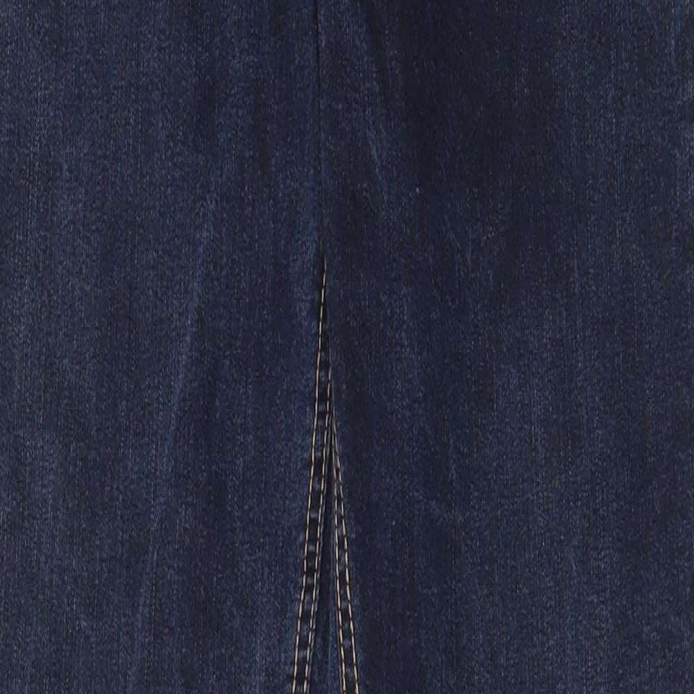 Cherokee Womens Blue Cotton Straight Jeans Size 10 L30 in Regular Zip - Pockets