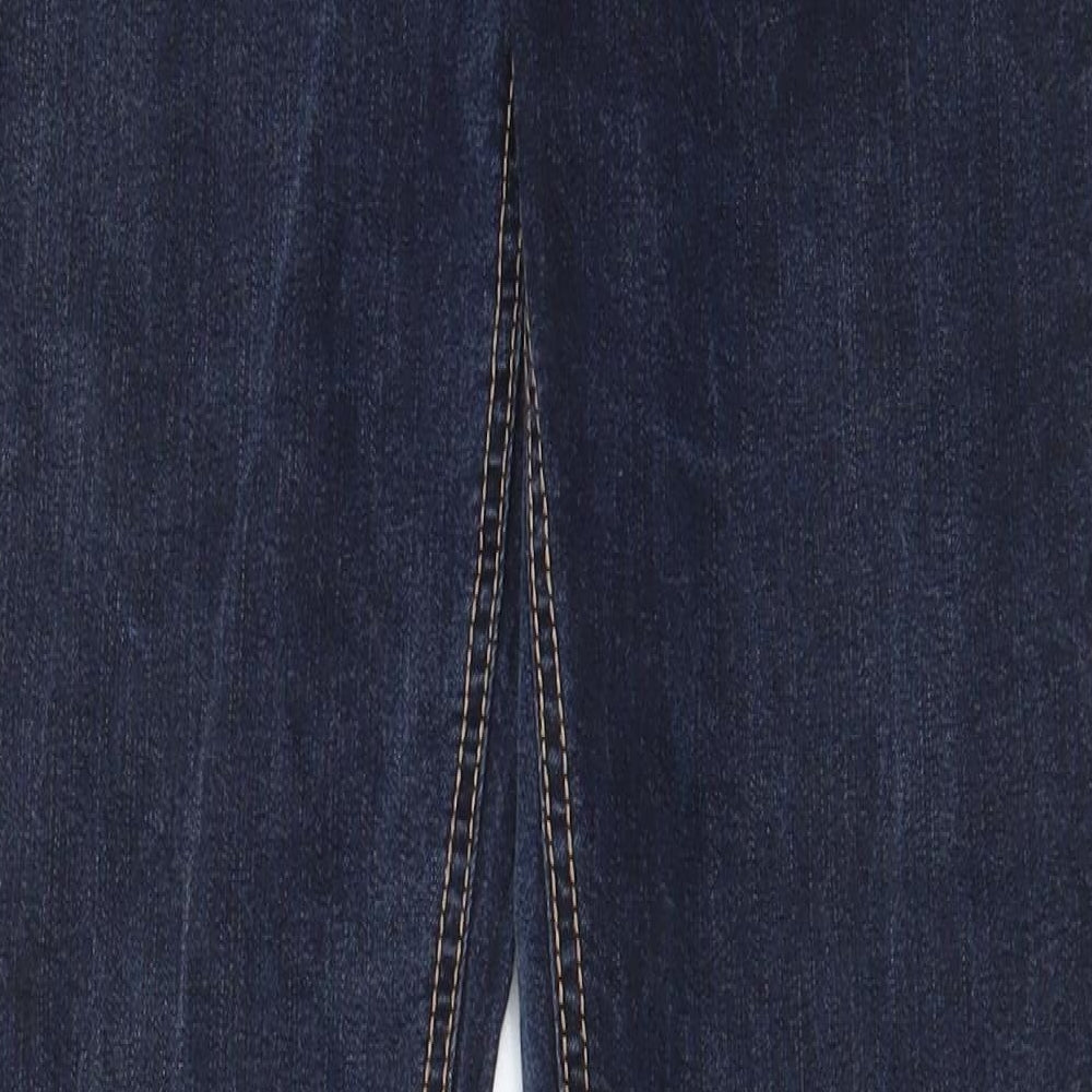 Cherokee Womens Blue Cotton Straight Jeans Size 10 L30 in Regular Zip - Pockets