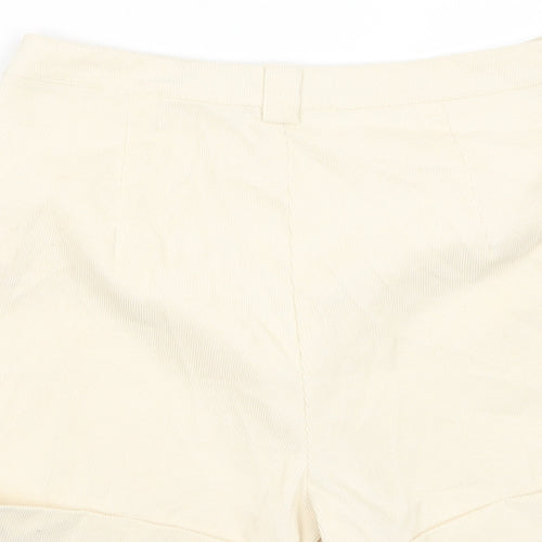 Nasty Gal Womens Beige Polyester Basic Shorts Size 6 L4 in Regular Zip - Pockets